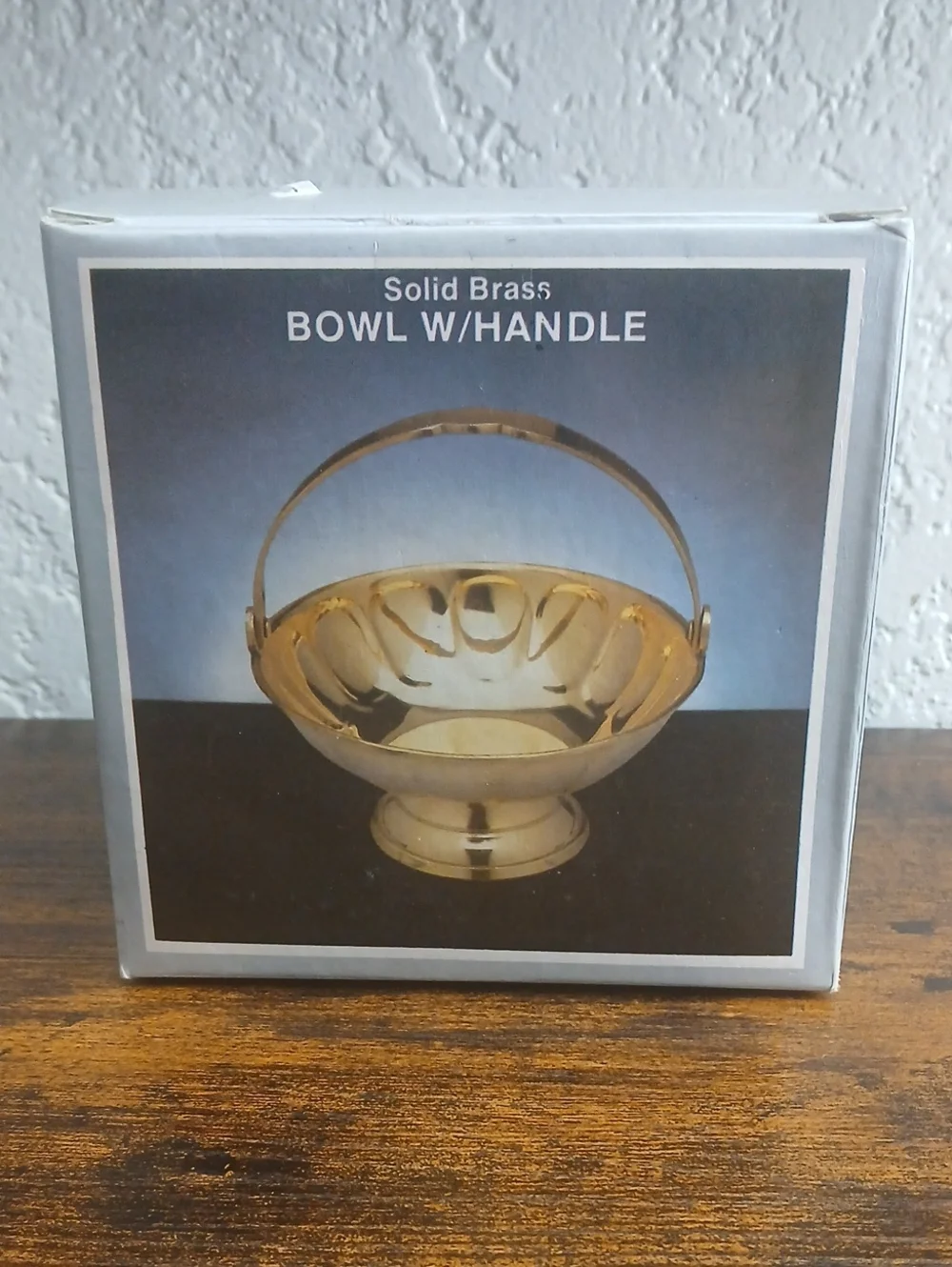 NIB Solid Brass Bowl with Handle